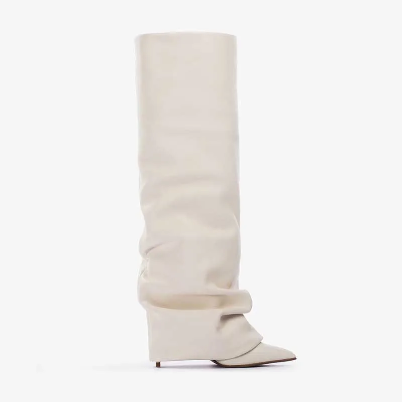 Women'S Fashion Trousers - Stivali Alti al Ginocchio Neri a