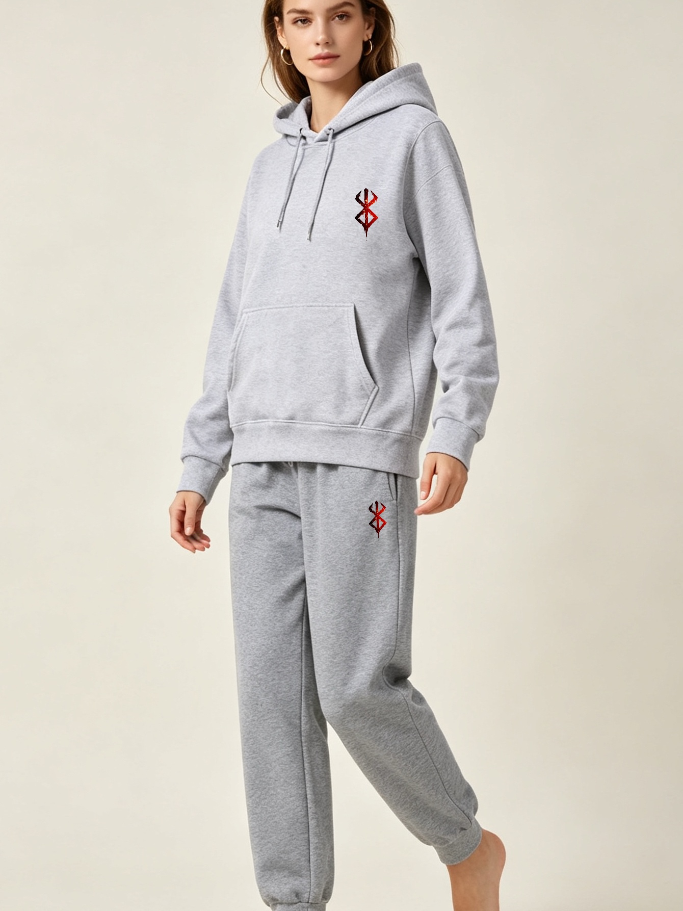Women'S Fashion Hoodies - Set Unisex Autunno-Inverno: Felpa con Cappuccio