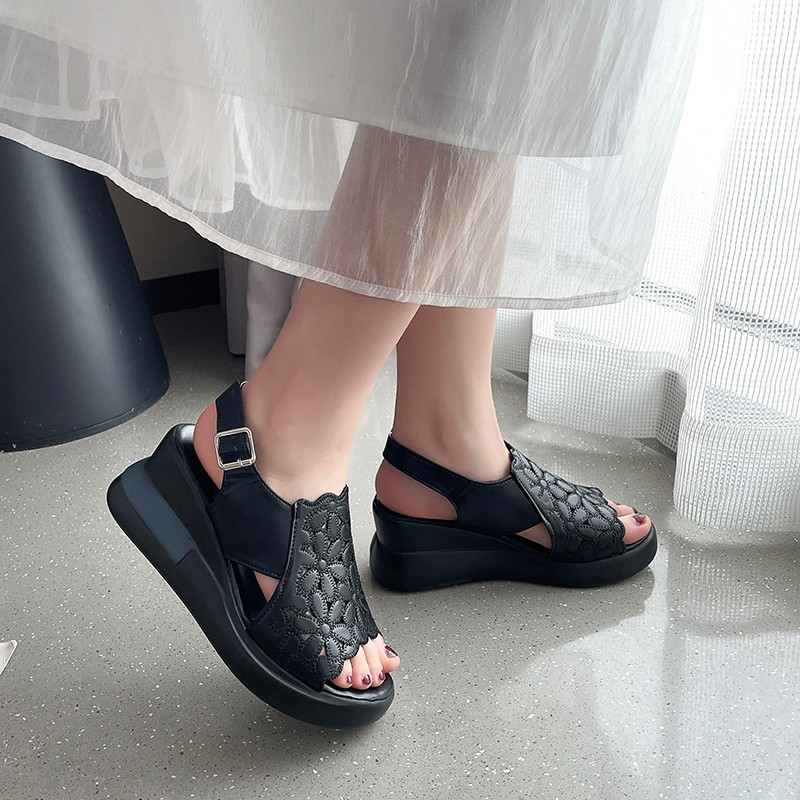 Women Fashion Korean - Scarpe con Zeppa alla Moda da