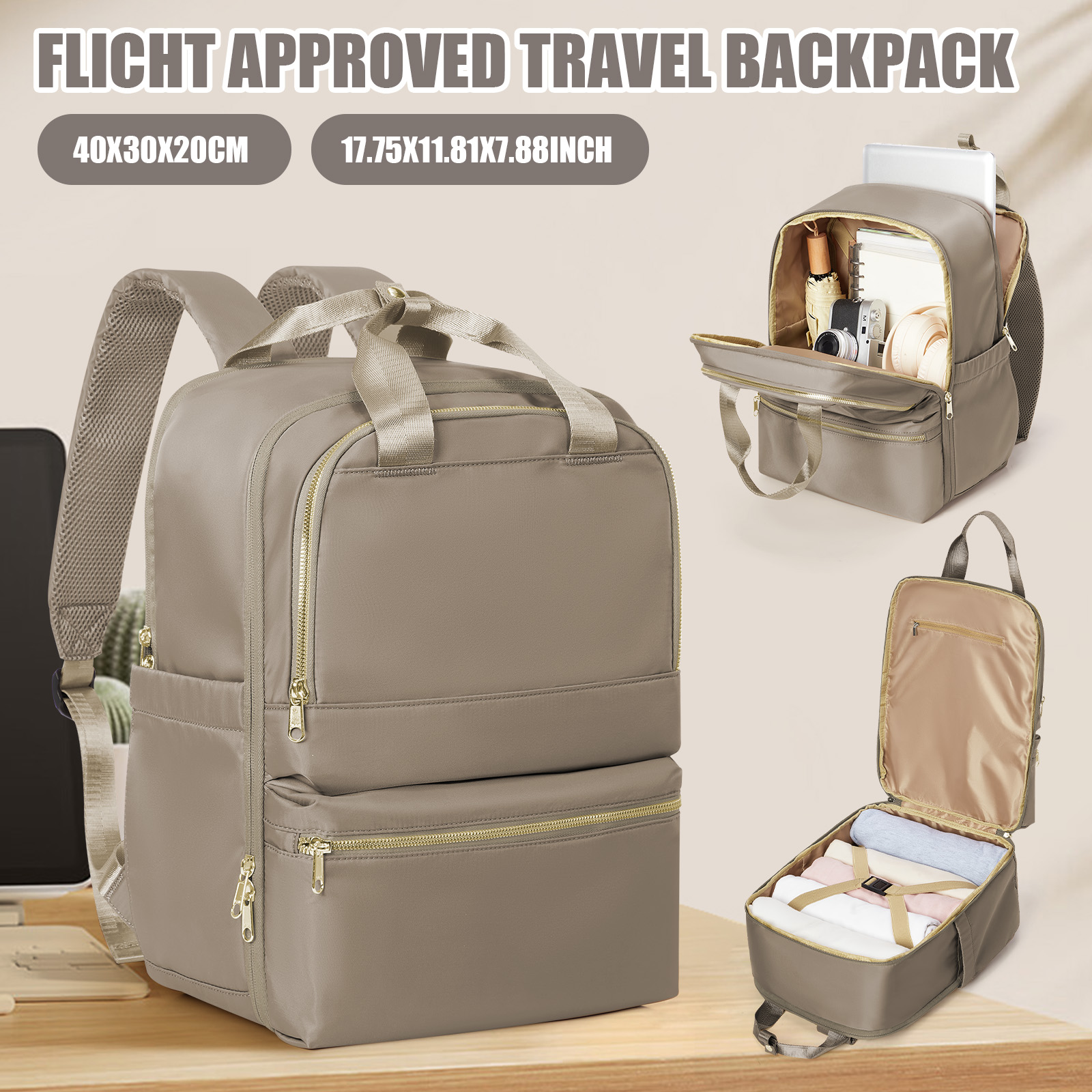 Women'S Fashion Backpack - Ryanair 40x30x20 Zaino da viaggio per