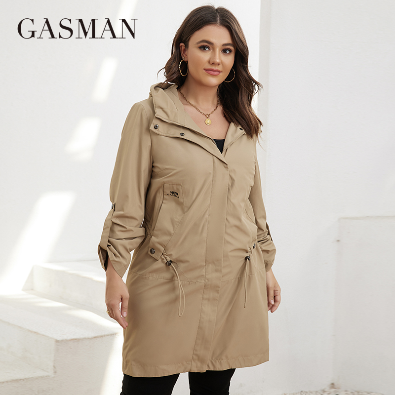 Women'S Fashion Parka - GASMAN autunno Trench Coat Plus Size