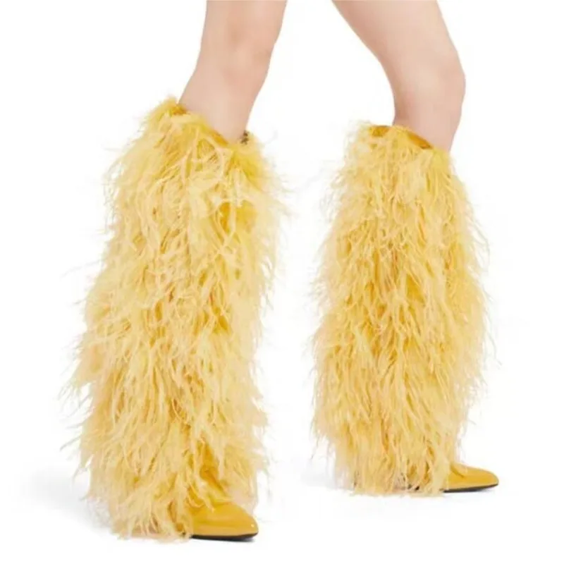 Women'S Fashion Magazines - Stivali alti al ginocchio in peluche