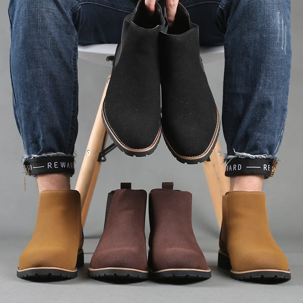 Women'S Fashion Business Casual - Stivaletti da uomo Stivaletti in pelle