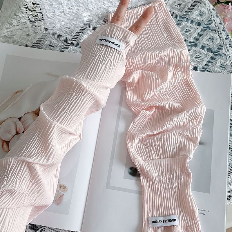 Women'S Fashion Gloves - Guanti Senza Dita Estivi in Seta
