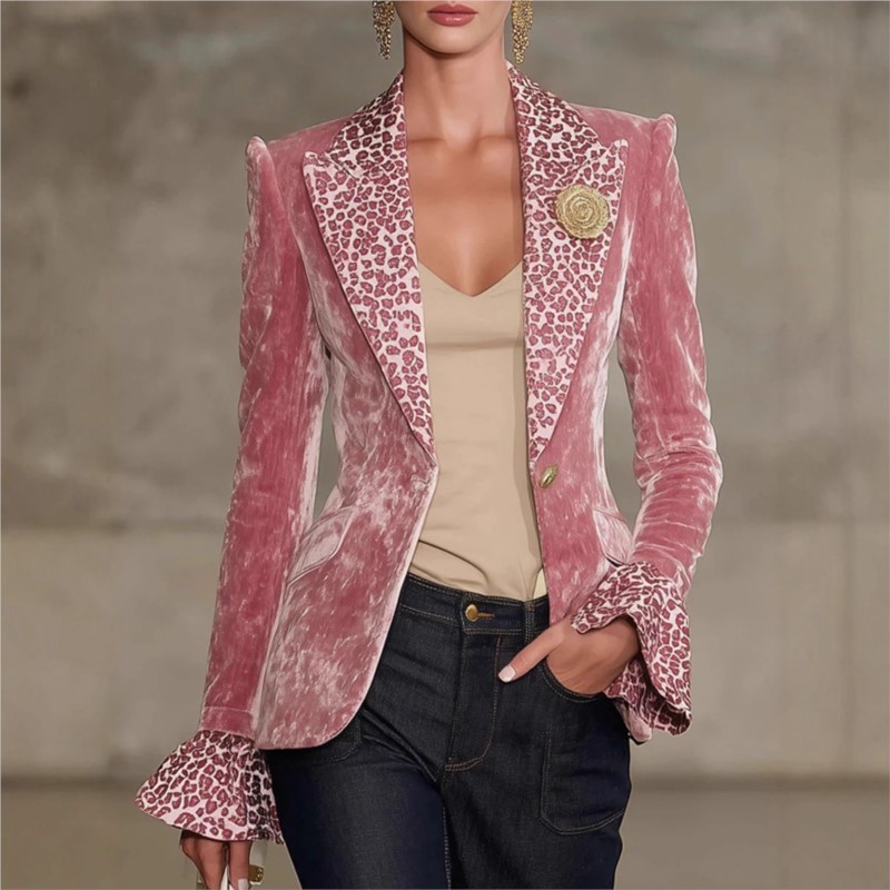 Velvet Blazer Women - Blazer in velluto tinta unita di