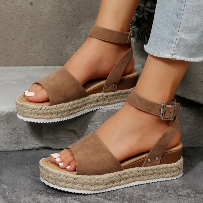 Women Fashion Simple - Nuovi Sandali Donna con Zeppa Stile