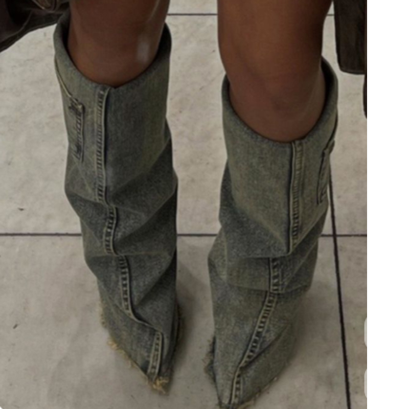 Denim Punta a punta Stivali al - Women'S Fashion Trousers recensione e prezzo