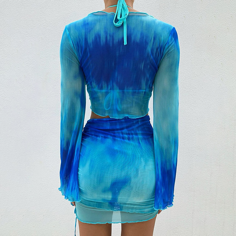 Nsangu Set due pezzi sexy Blu  - Tie Dye Two Piece recensione e prezzo