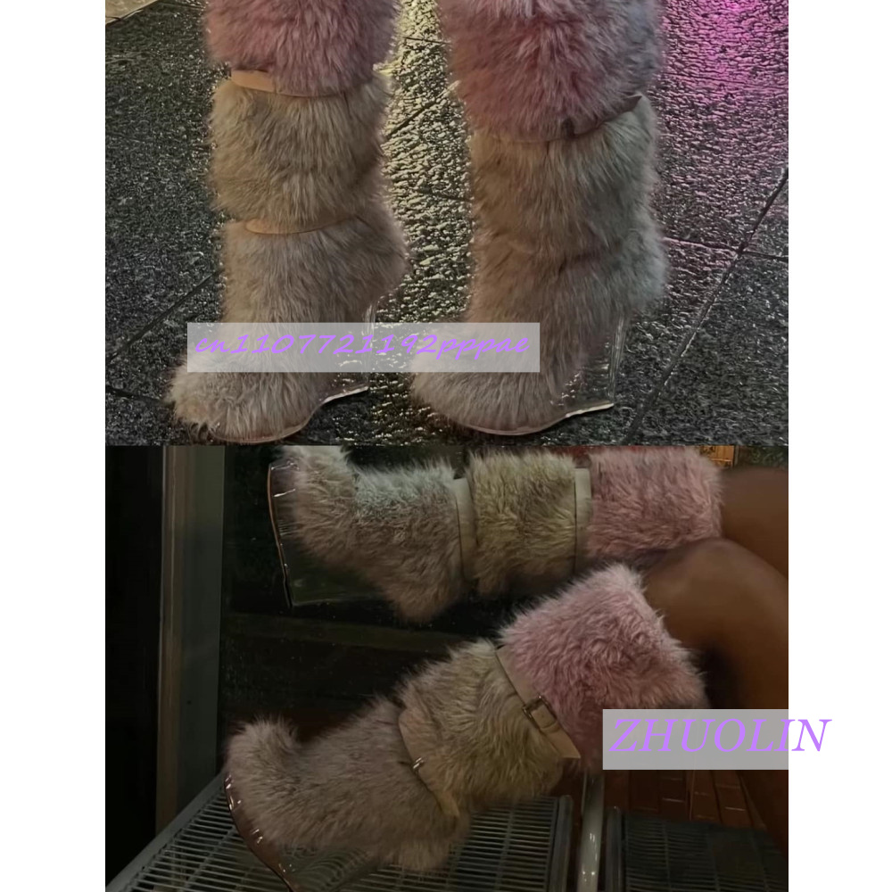 Stivali con zeppa trasparenti  - Winter Fashion Women Boots recensione e prezzo