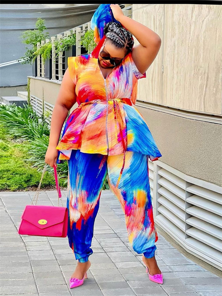 Wmstar Plus Size abbigliamento - Tie Dye Two Piece recensione e prezzo