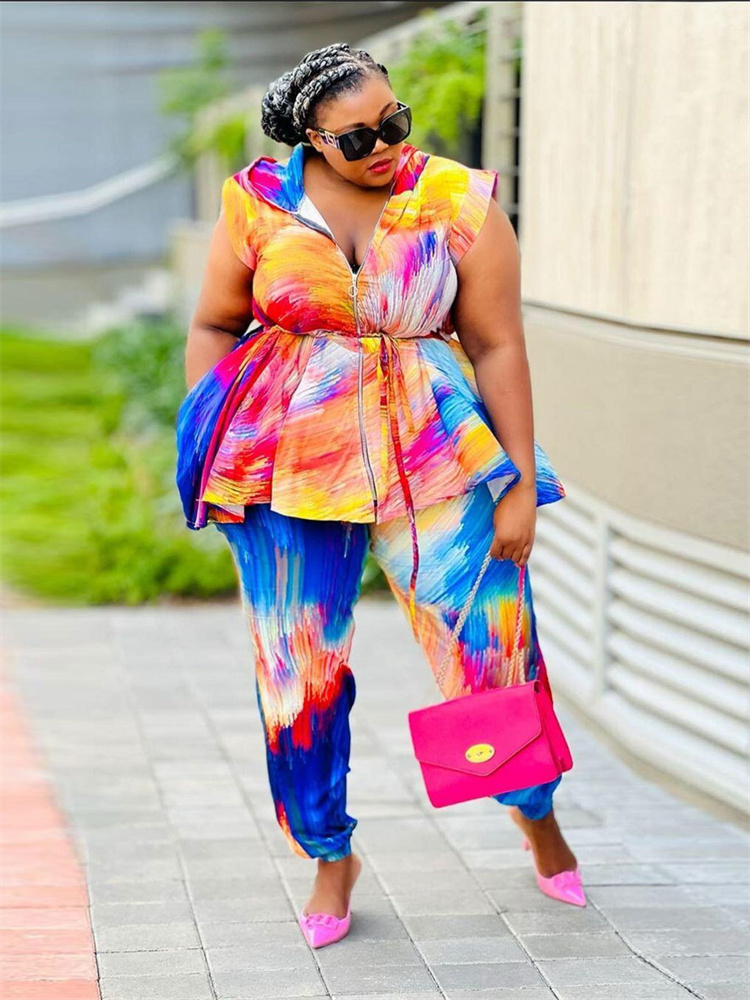 Wmstar Plus Size abbigliamento - Tie Dye Two Piece recensione e prezzo