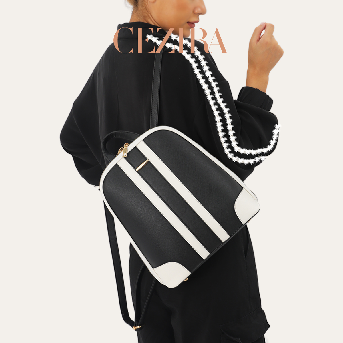 Set Zaino CR Fashion a Righe P - Women'S Fashion Backpack recensione e prezzo
